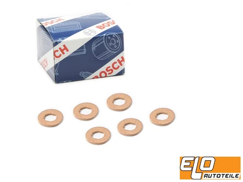 6x GENUINE BOSCH SEALING RING COPPER RING SEAL NOZZLE HOLDER SHAFT F00VC17503