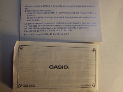 Module Casio Vintage N°229 Avec Guide D'utilisation Et Certificat De Garantie - Bon état