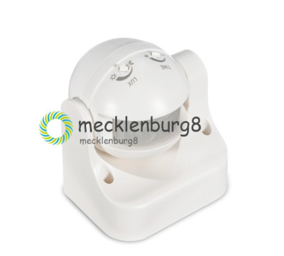 White Outdoor 180° Degree Security PIR Motion Movement Sensor Detector Switch