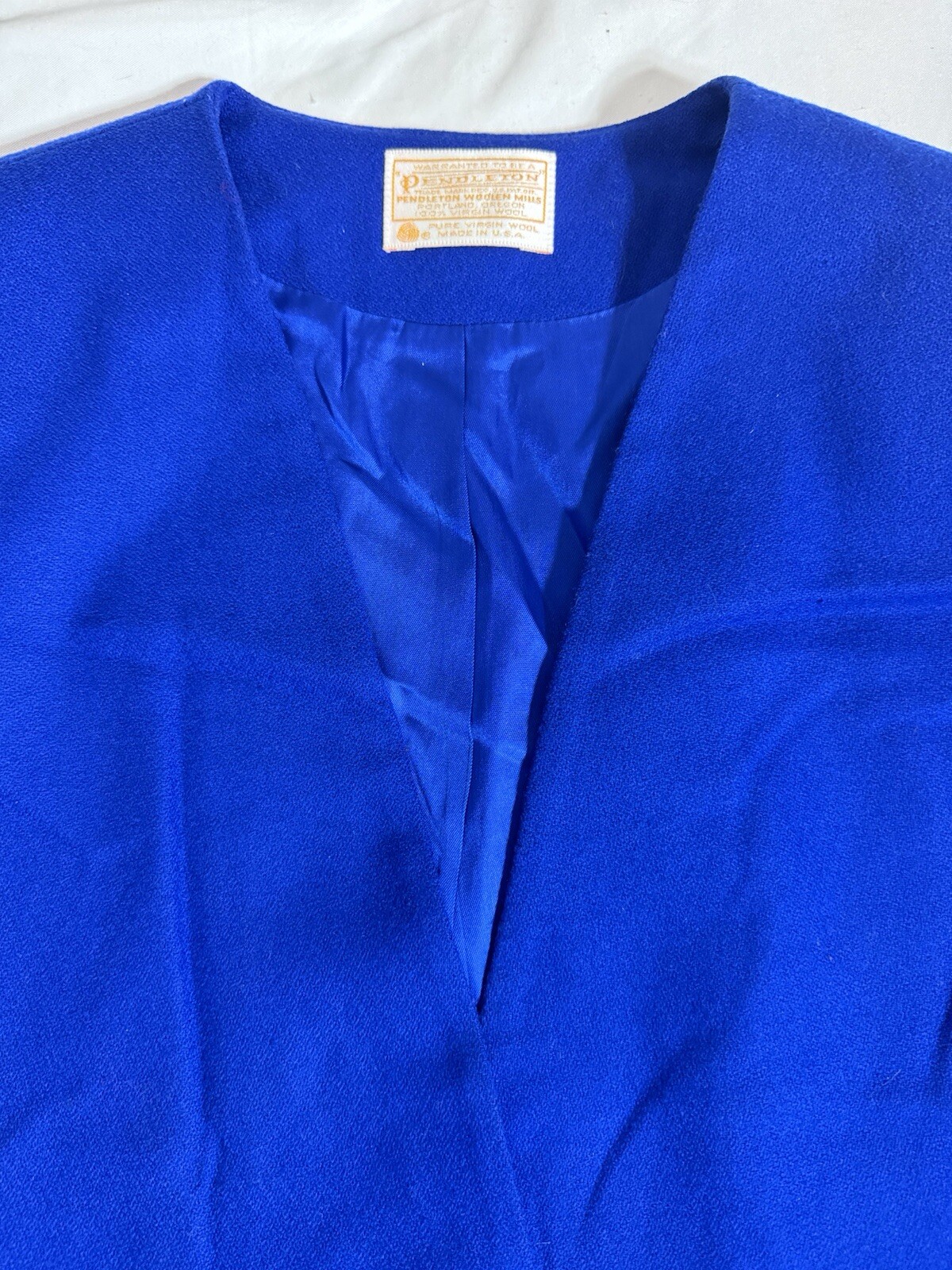 Pendleton Blazer Jacket Royal Blue Solid Double B… - image 10