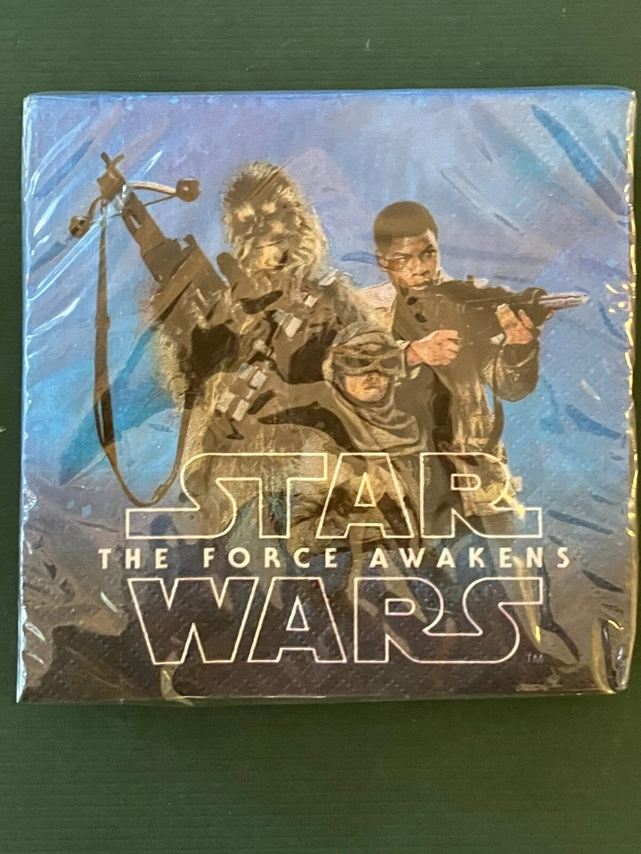 Servilleta Star Wars 3 Paquetes Papel Cóctel 5" Force Awakens 16 ea (48 en total) Nueva Foto 2 de 4