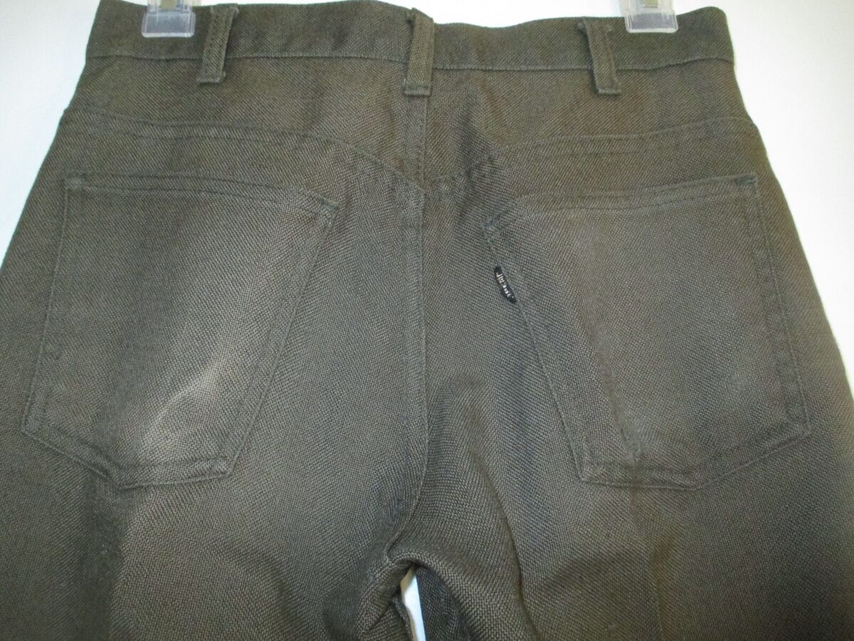 Levis Big”E” Brown Sta Prest VTG 70's Black Gold Tab Talon Levis Big”E” Brown Sta Prest VTG 70's Black Gold Tab Talon
