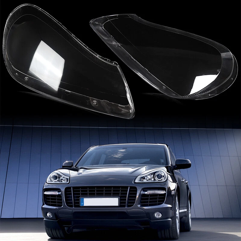 Fits Porsche Cayenne 2007-2010 Headlight Lens Clear Cover Replacement Shell Pair - Imagem 4 de 4