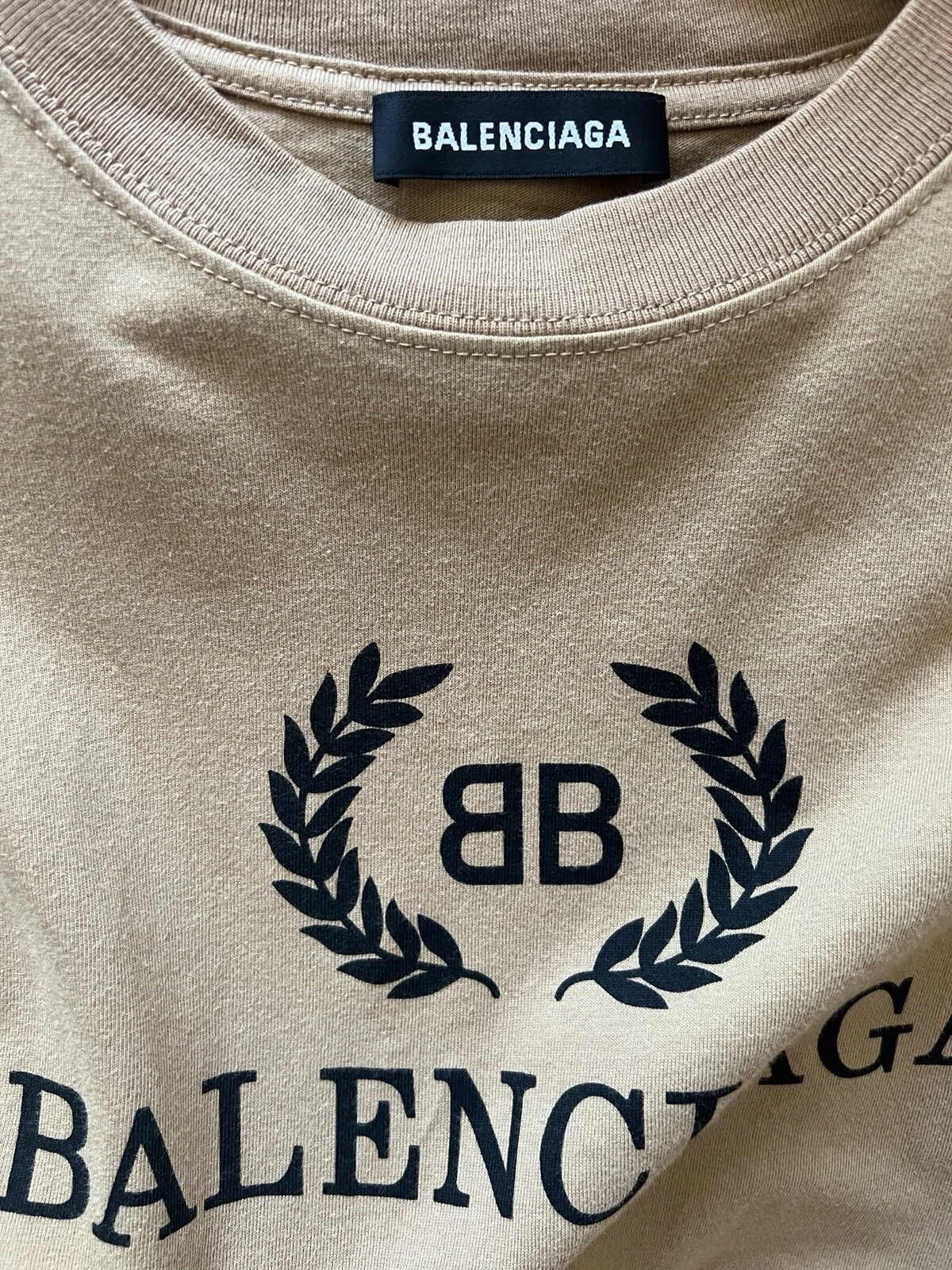 T shirt Balenciaga Tan BB taglia XS
