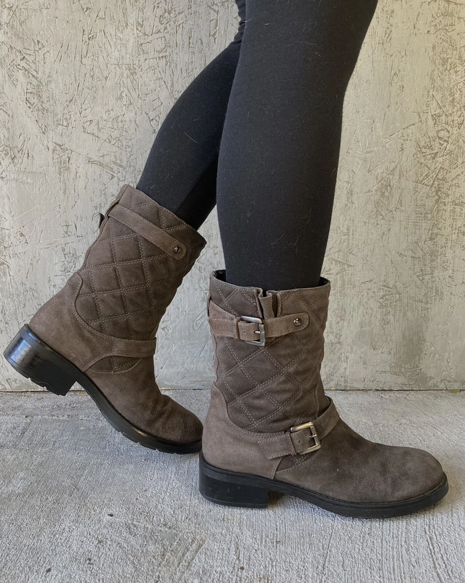 Aquatalia grey suede boots clearance