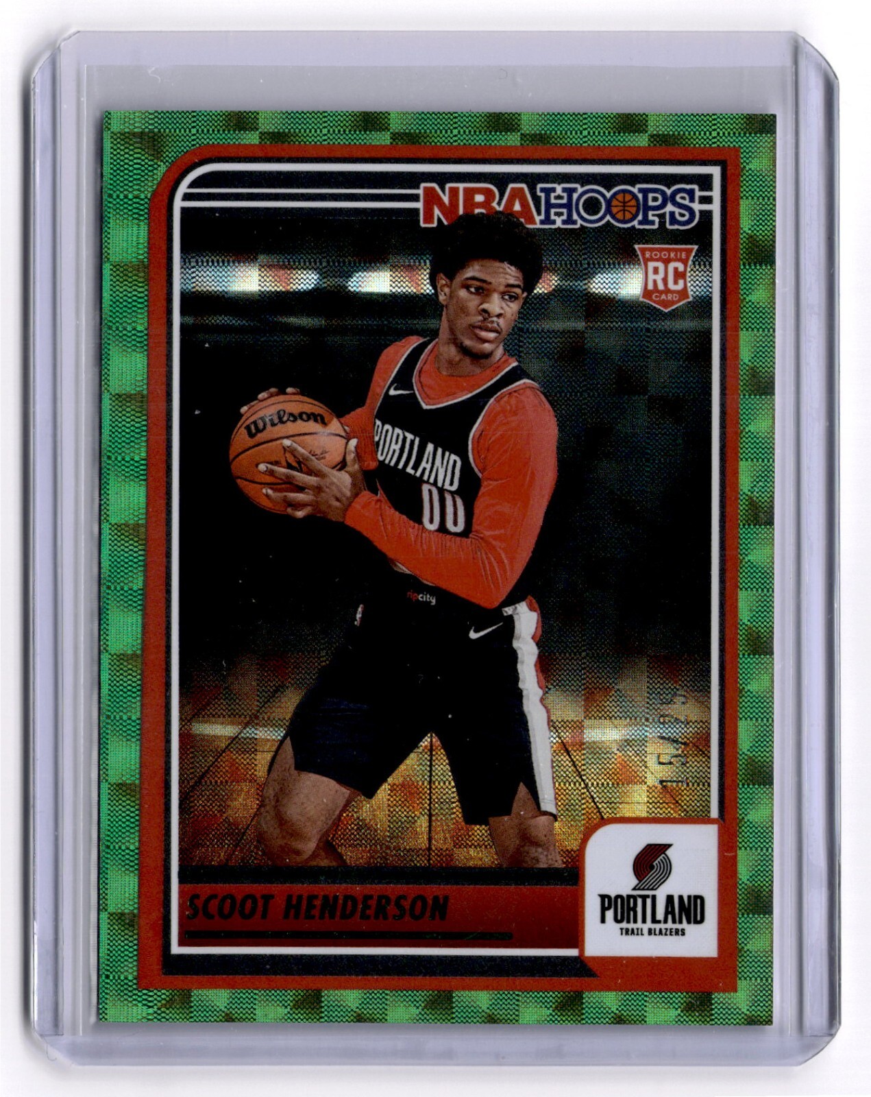 2023-24 Panini NBA Hoops Hyper Green Scoot Henderson /25 #232 Blazers RC