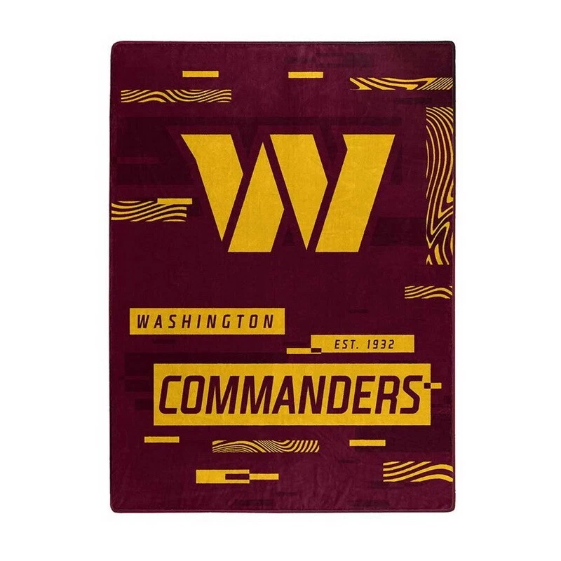 Washington Commanders football Royal Plush Raschel Super Soft Throw Blanket 60"x 80"