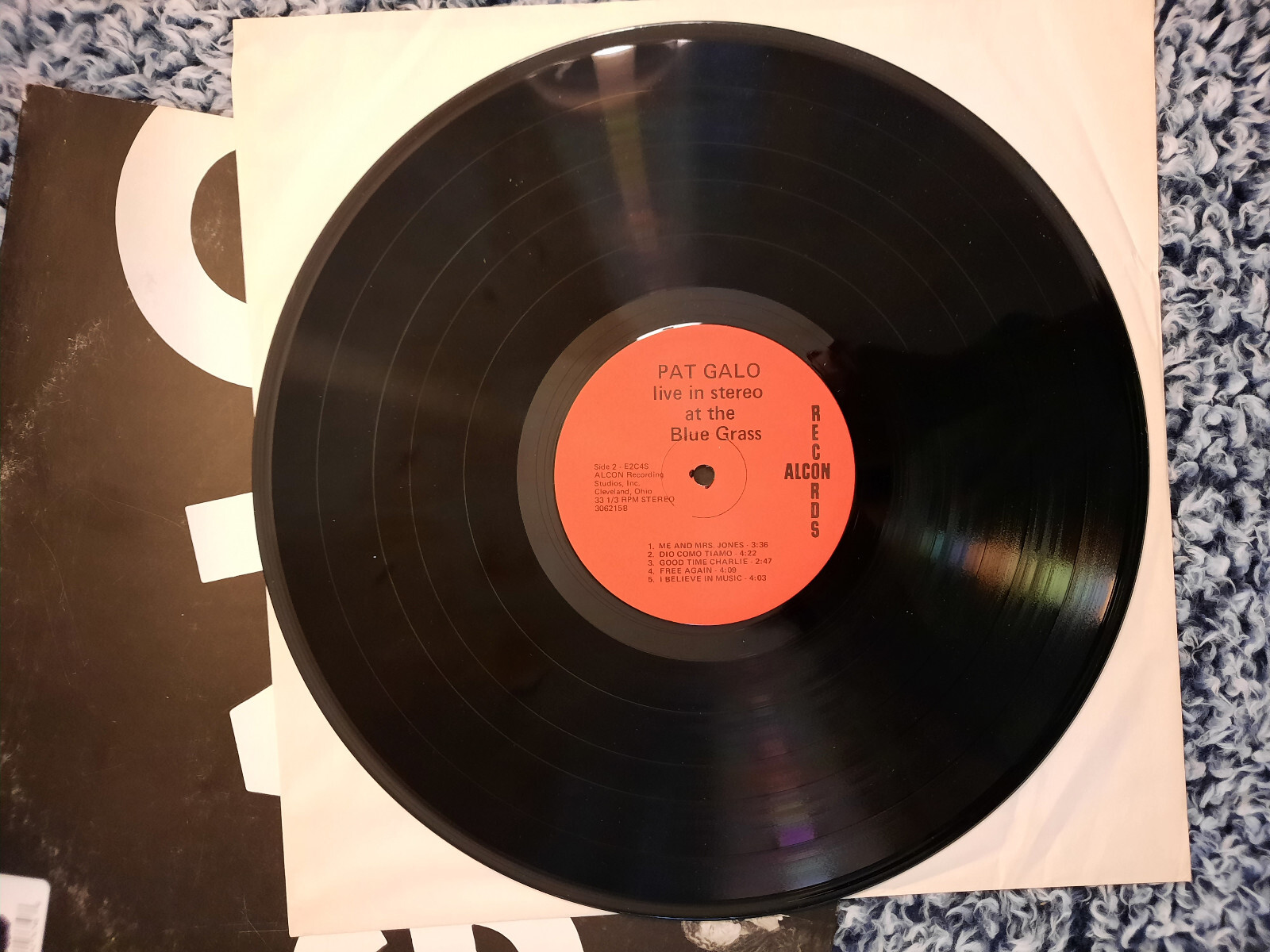 Pat Galo: Live at the Blue Grass. 1973. Vinyl Record Album LP. E2C4S. Signed!