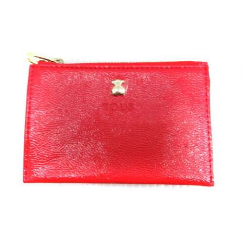 TOUS card case, pass case, coin case Pink w/a storage bag N-Mint