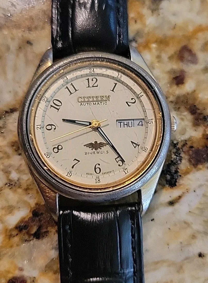Vintage Citizen 21 Jewels Automatic 12-24hr Dial Watch 8200 | eBay