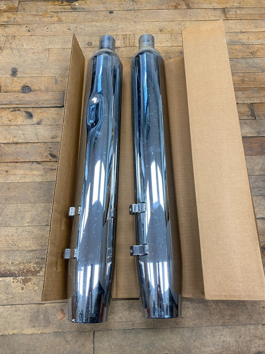 ハーレー純正 北米マフラー 左右ペア 65538-95/65539-95 Harley-Davidson 65538-95A 65539-95A Slip-On Muffler Chrome OEM | eBay
