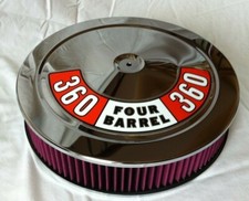 Chrome Air Cleaner Washable Filter 360 Dodge Plymouth Fits Quadrajet Carburetors Chrome Air Cleaner Washable Filter 360 Dodge Plymouth Fits Quadrajet Carburetors