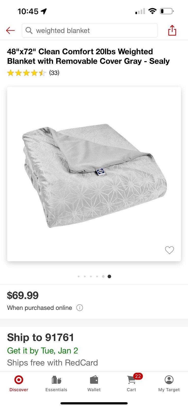 Sealy Weighted Blanket eBay