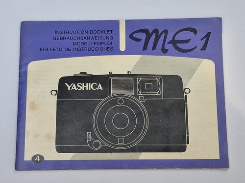 Yashica ME1 Camera Original Instructions Manual Booklet, Multi Language - Afbeelding 1 van 8