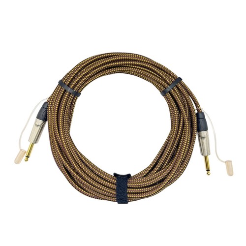 32ft Mixed Color Tweed Straight to Straight 1/4 Guitar Instrument Cables, 3 Pack - Picture 2 of 4