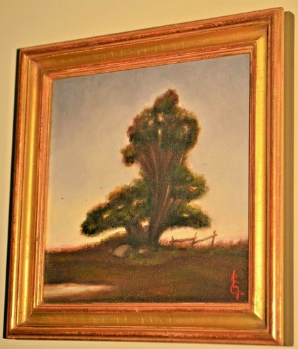 ARTURO GARCIA Original Vintage Tonalist Sunrise Horizon Landscape Oil Painting - Picture 8 of 12