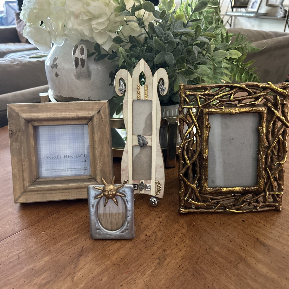 Lot of 4 Assorted Picture Frames Drexel Heritage, Azzure