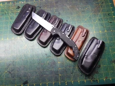 Leather pancake sheath for Cold Steel Voyager XL,Talwar XL, Recon XL, Ti-Lite 6"