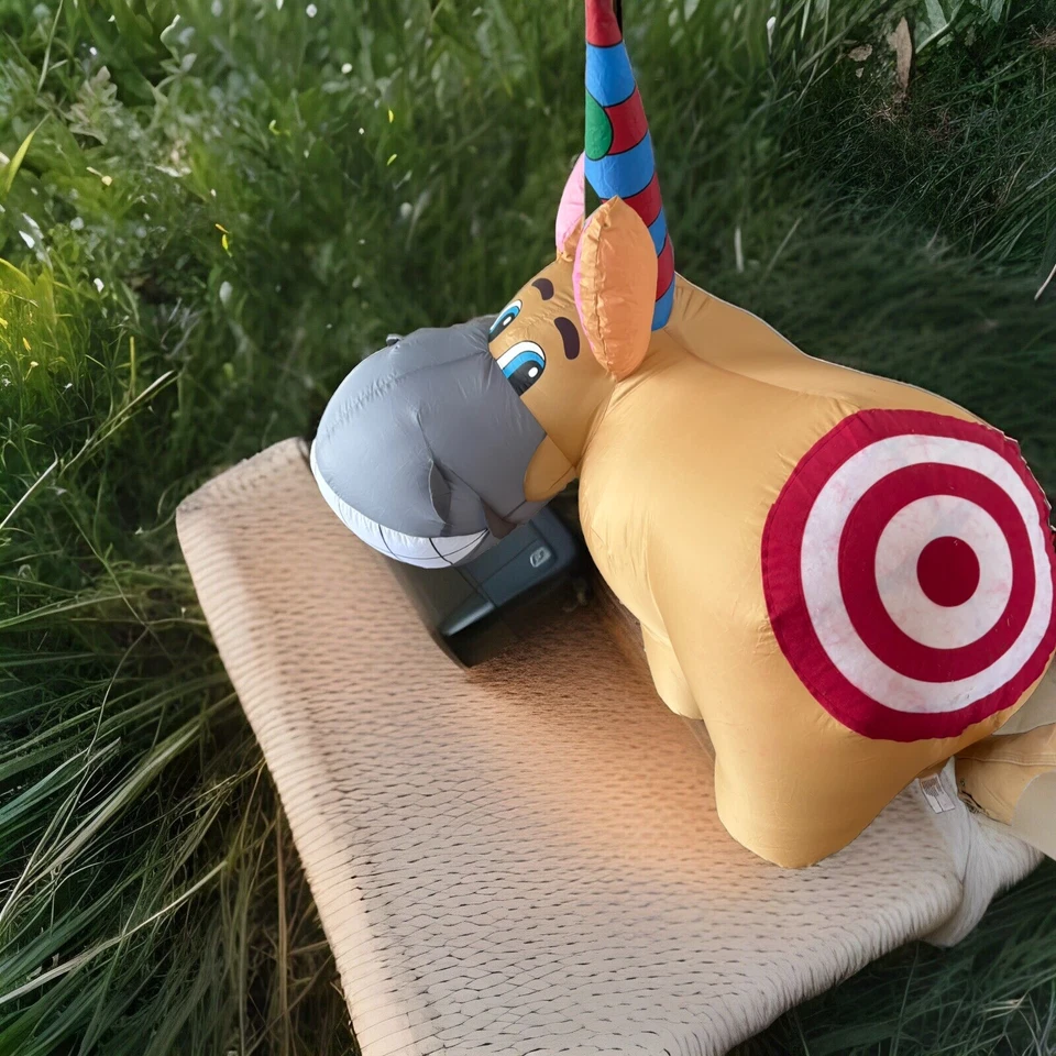 Repuesto inflable Gemmy Airblown Pin Cola On The Burkey de 4 pies (solo burro) Foto 3 de 4