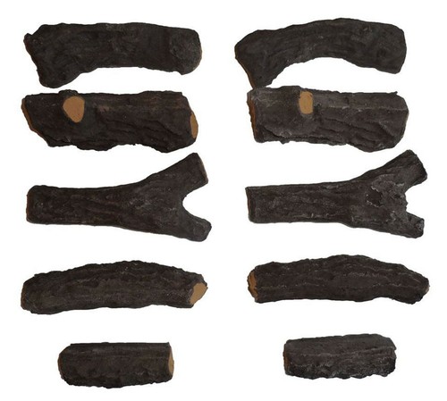 Replacement Gas Logs Living Flame Coal Fire Ceramic HD Faux Log Cast Coal Sets - Picture 48 of 91