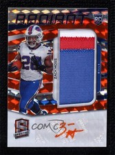 2020 Panini Spectra Neon Orange Prizm 8/15 Zack Moss #15 Patch Auto 0d44