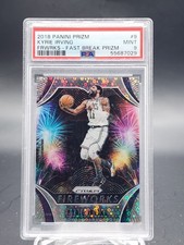KYRIE IRVING 2019-20 PRIZM FIREWORKS FAST BREAK #9 NETS PSA 9 Q5677