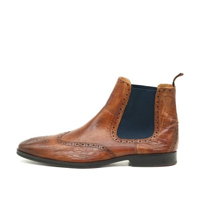 Melvin & Hamilton Herren Chelsea Brogue Stiefeletten Cognac Classic Boots EU 44
