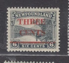 1929 NEWFOUNDLAND #160 3¢ on 6¢ SURCHARGE ON #136  VFNH