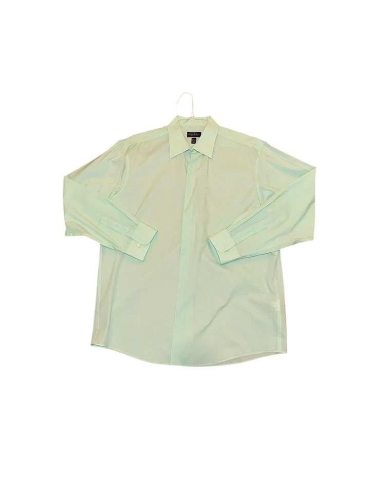 Club Room Men’s Dress Shirt L Mint Green Quiet Luxury Officecore Business Casual - Image 3 of 4