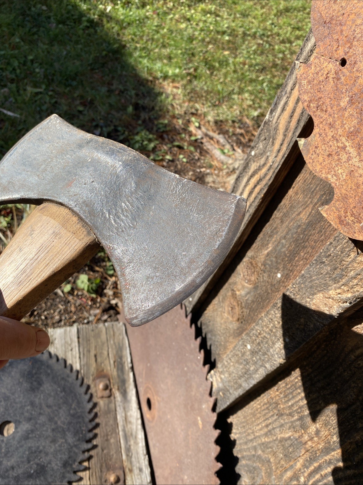 Vintage Woodings Verona US95 Double Bit Axe Solid Handle