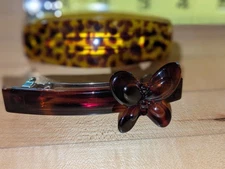 Parcelona Lot of 2 French Barrettes Hair Clips For Women Butterfly Tortoise