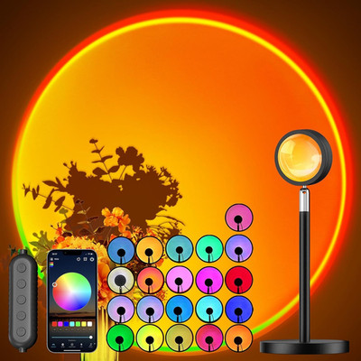 Sunset Lamp Projector with APP and Button Control, Multicolor Changing...