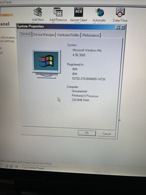 IBM Thinkpad 770 Windows ME 320 MB RAM / 8 GB HDD WITH POWER SUPPLY