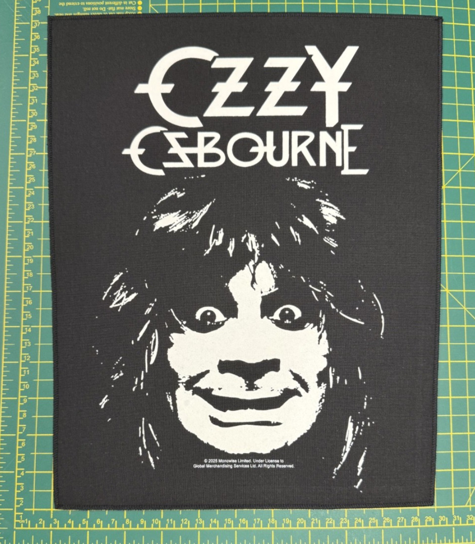 Ozzy Osbourne Madman Large Size Printed Sew On Back Patch Official Patch