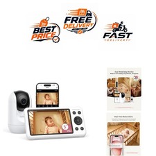 Momcozy BM04 WiFi Baby Monitor 1080p Camera 5in Screen Night Vision