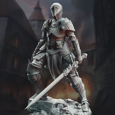 Commander of the West - Vera Lanius the Absolved 32mm Resin Miniature D&D DND