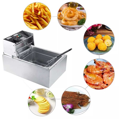 2500W 6L Commercial Electric Deep Fryer Fat Chip Fry Pot Tank Stainless Steel C - Picture 8 of 9