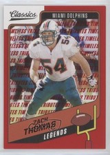 2021 Panini Classics Legends Timeless Tributes Red 33/75 Zach Thomas HOF n0c