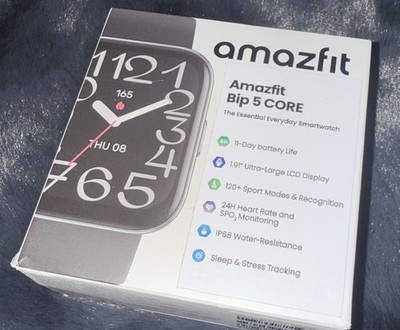 Amazfit Bip 5 CORE Smartwatch Gray Silicone Band, Touchscreen, SpO2, Android/iOS