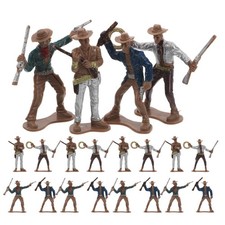 20 Pcs Western Cowboy Model Set Play Figure Playsets Miniatures Figurines