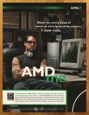 2003 AMD Athlon 64 FX Processor Vintage Print Ad/Poster PC Computer Game Rig Art