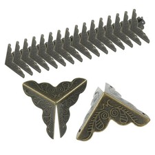 48 Pcs Antique Bronze Corner Protectors - 1"x1" Metal Decorative Edge Guards ...