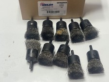 10x Pack Lot Weiler #10022 1" Crimped Wire End Brush .0104" Stainless Steel Fill
