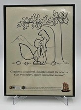 Framed Authentic Nintendo 64 Conker's Bad Fur Day Ad. Read!