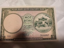 1955 SOUTH VIETNAM PAPER MONEY - ONE DONG BANKNOTE!