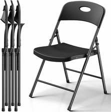 Plastic Folding Chair 4 Pack Outdoor Sturdy Metal Folding Chairs Outside Indoor