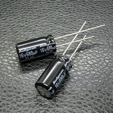 10 Pcs  680uF 16V 105C  Rubycon (Japan)   16mm x 10mm