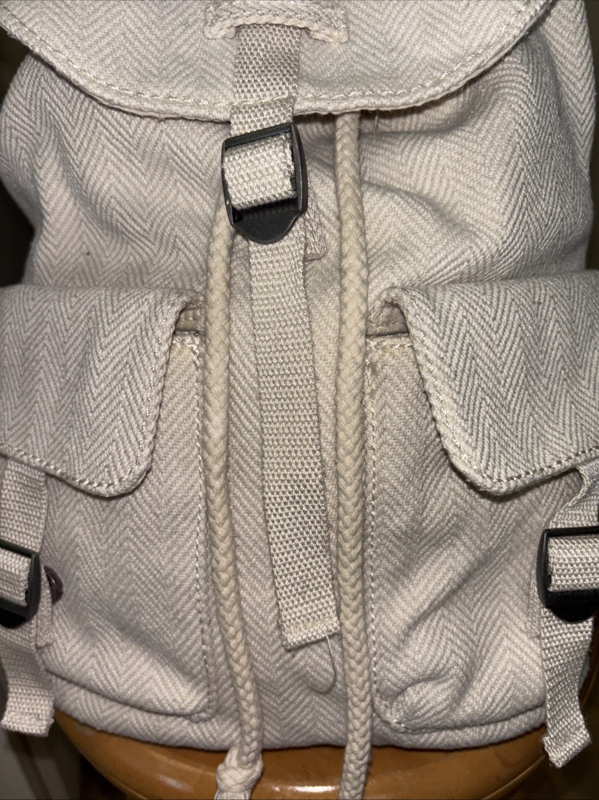 Universal Thread Beige Chevron Design Canvas Back… - image 2