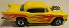 Vintage Hot Wheels Orange 1957 Chevy 1976 Yellow Red Flames Chevrolet Loose Toy3