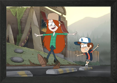 Gravity Falls Figuren gerahmtes Wandbild Poster Leinwanddruck Bild